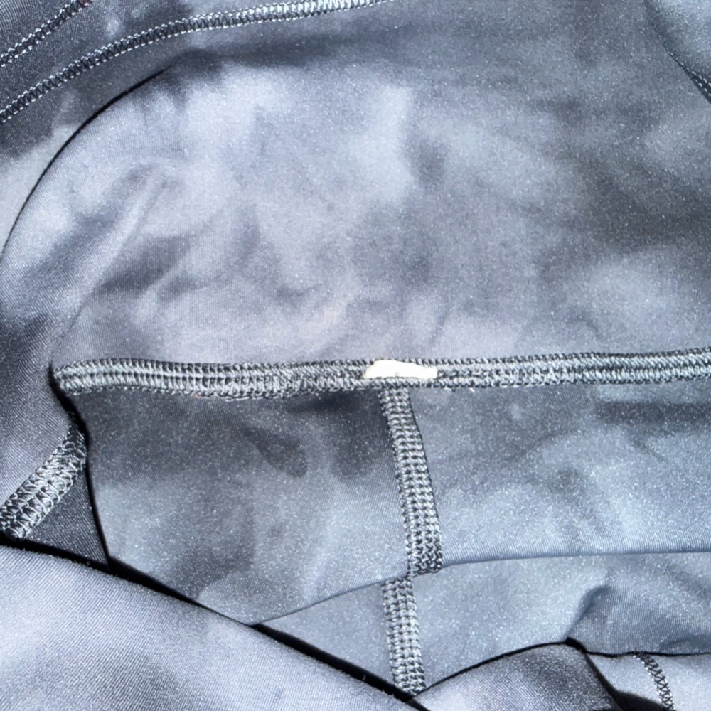 Lululemon Tie Dye Leggings Gray Black Size 4 High Rise Athletic - Picture 11 of 12